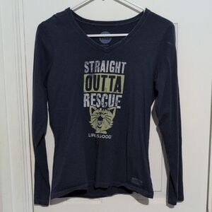 Life Is Good Dark Blue Long Sleeve Tee